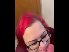 BBW stepmom MILF dick sucking blowjob compilation his POV