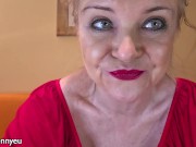Preview 1 of Big Tits Mature Blondie Telling Viewers a Hot Story