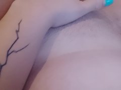Wet girl masturbating in hotel room