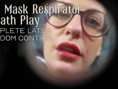 Gas Mask Respirator Breath Play - Complete Latex Femdom Control