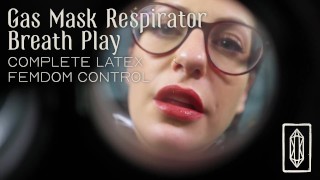 Gas Mask Respirator Breath Play - Complete Latex Femdom Control