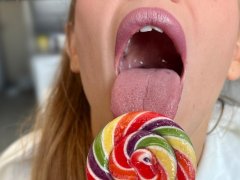 ASMR | Play with lollipop and chewing gum | mouth sounds and magic tongue swirl