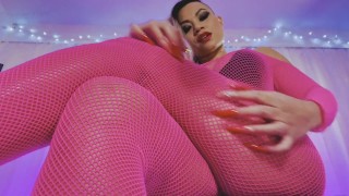 Sexy Asmr Red Bodystocking Rascado / Uñas Largas