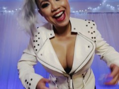 Sexy ASMR Leather Jacket And Pants Scratching/Long Nails