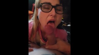 Cum on her mouth