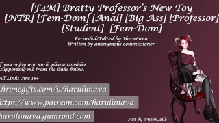 [F4M] Novo Toy do professor[NTR] [Seios grandes] [Fem-Dom] [Anal] [Professor] [Aluno