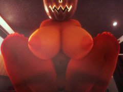 Pumpkin girl gets stuffed 2