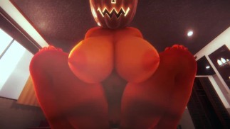 Pumpkin girl gets stuffed 2