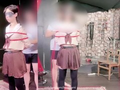 (中文字幕)SM調教女學生、繩縛拘束、制高潮、炮機、鞭打、性交 - Screenshot 1 of 16 - 台灣學生