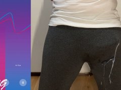 Cum in tight pants