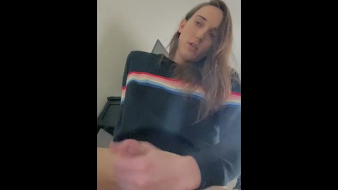 TRANS GIRL CUMS ON VIEWER