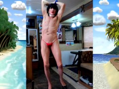 Trans-Bitch-Boy Models Teensy Bikinis / Highly Fit Willowy Body / (SEE COMMENTS/semi-safe4work)