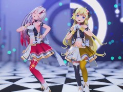 【MMD Hololive  4k/60fps】《Watame (角巻わため) Ayame (百鬼あやめ) 》~《愛包ダンスホールHeart Pie Dancehall HIMEHINA》