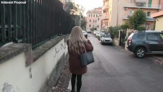 23 - Italian girl buggered hard ends up with her face covered in cum
