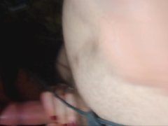 Gagging on Daddy's cock