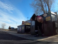 Pantsing Prank - Public Dumpster - Sammi Starfish