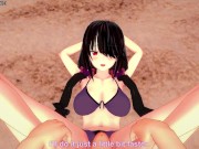 Preview 1 of Kurumi Tokisaki Gives You a Footjob At The Beach! Date A Live Feet POV