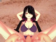 Preview 2 of Kurumi Tokisaki Gives You a Footjob At The Beach! Date A Live Feet POV