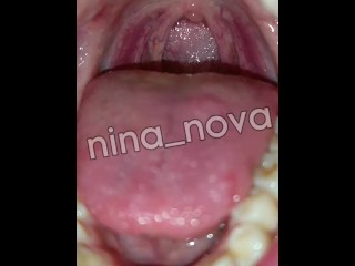 舌口uvulaフェチ