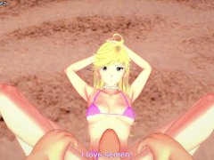 Panty Anarchy Gives You a Footjob At The Beach! Panty and Stocking With Garterbelt Feet POV