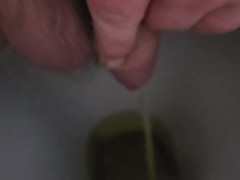 Piss in the toilet bowl