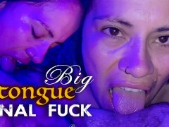 Passionate tongue ass fucking
