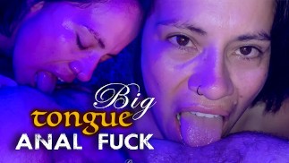 Passionate tongue ass fucking