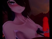 Preview 3 of Cute VR GF sucks you off on the beach at sunset
