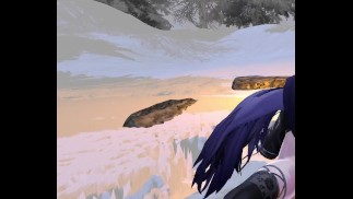 GF fucks you in the snow until you creampie her ass