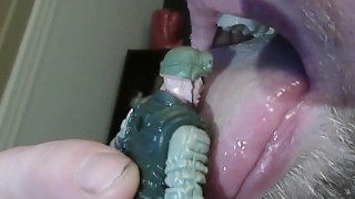Giant Man Torments Army Guy (Vore, 3rd-person POV)