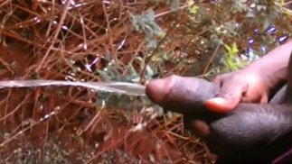 AFRIKANISCHER AMATEUR FAST BEIM PISSEN DRAUSSEN AN DER STRASSE ERWISCHT