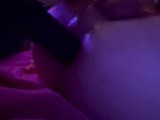 Aggressive pounding anal with big dildo