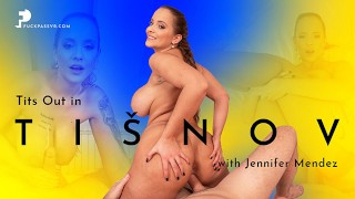 FuckPassVR - Busty caliente checa Jennifer Mendez complace tu polla con sus tetas y coño mojado en realidad virtual