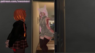 Hot Mommy fucks her daughters cute Femboy boyfriend [Fakyra Xoxo Collab] - VRChat erp