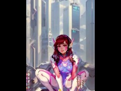 AI art d.va overwatch sexy dance darkermaker123 - Screenshot 16 of 16 - Ahegao