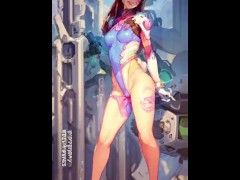 AI art d.va overwatch sexy dance darkermaker123 - Screenshot 6 of 16 - Ahegao