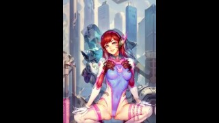 AI arte d.va overwatch dança sexy darkermaker123