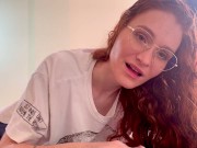 Preview 3 of Redhead teen with glasses