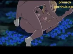 Morty gets an assjob from beth on the sofa - rick morty cartoon