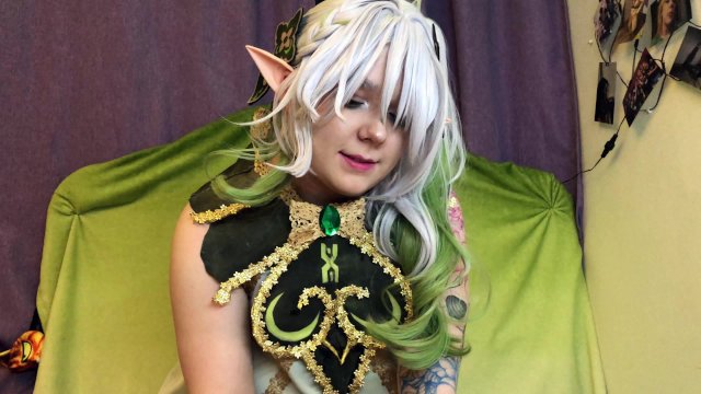 Gentle blowjob from little Nahida(18+)CosplayCreampieSplitSplitTongueTongueTeenGenshin Impact