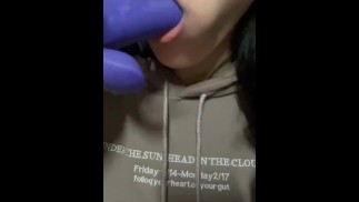 that bitch has become a blowjob pro