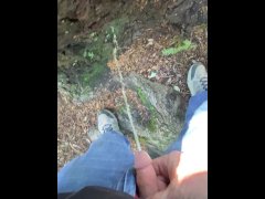 Hiking and I had to piss! Smoking a joint