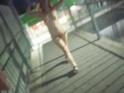Preview 6 of naked woman in public fucking with stranger at train station risky voyeurs