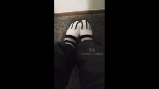 Fuzzy gestripte sokken