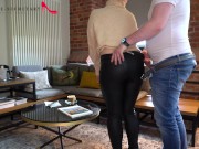 Preview 5 of my private secretary in turtle neck pullover and tight leggings fucked on a business trip