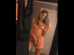 sissy girl being a tease in her pjs while locked in chastity jessiesissyadventures