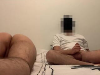 Hot Guy Caught his Roommate Humping his Bed - Loud Moaning 4K