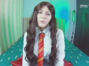 Preview 2 of Anal slut Hermiona Granger seduces you her young body, dances strip tease and asks to fuck her butt