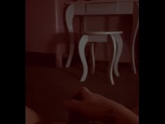 Naughty mum plays with her purple friend