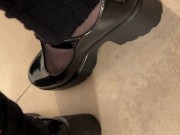 Preview 2 of Painful CBT in Mary Jane Shoes - Bootjob, Shoejob, Ballbusting, CBT, Trample, Trampling, Crush